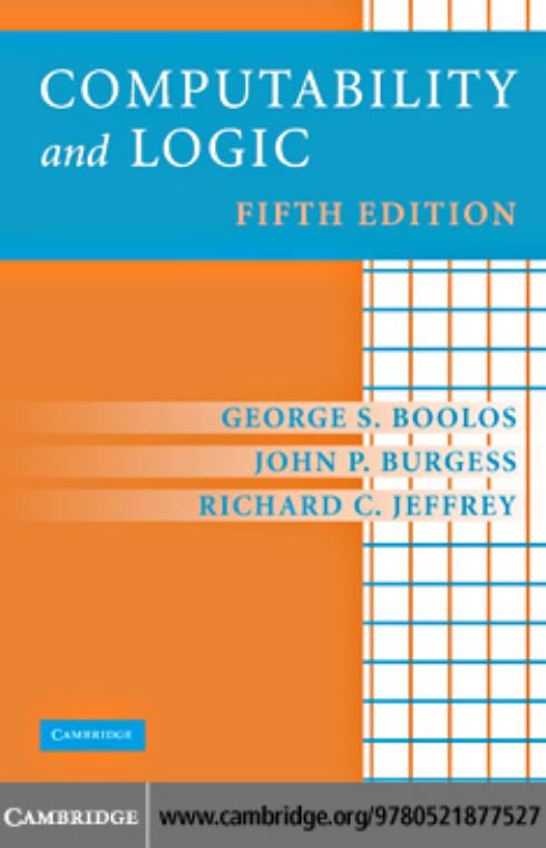 Computability And Logic Fifth Edition George S Boolos John P Burgess And Richard C Jeffrey