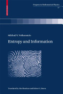 Entropy And Information 2009th Edition Volkenstein Mikhail V