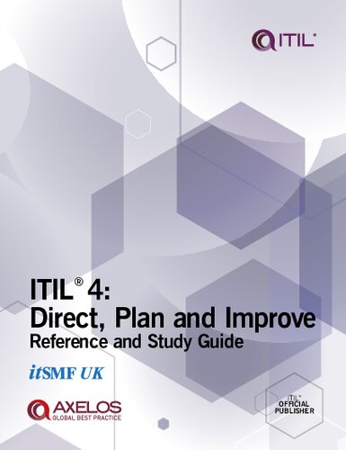 Itil 4 Direct Plan And Improve Reference And Study Guide Axelos