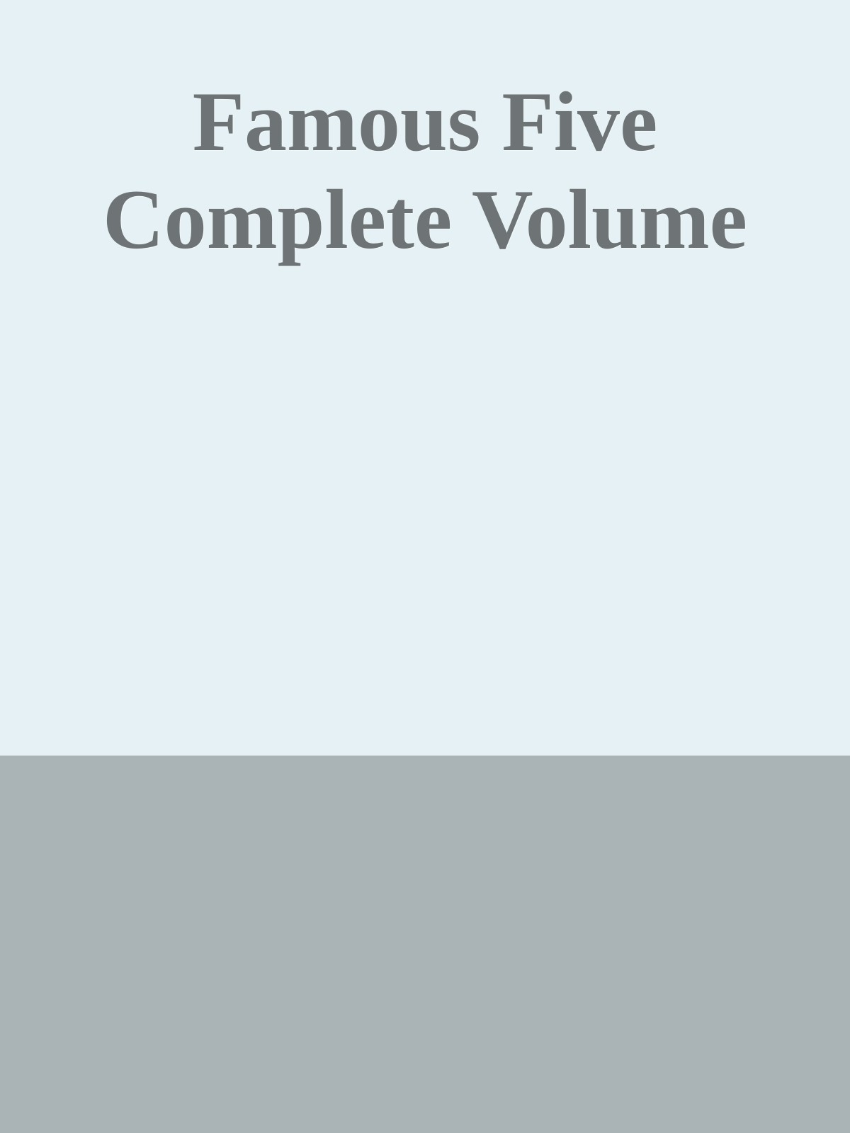 Famous Five Complete Volume Enid Blyton Umesh Chandra Sharma