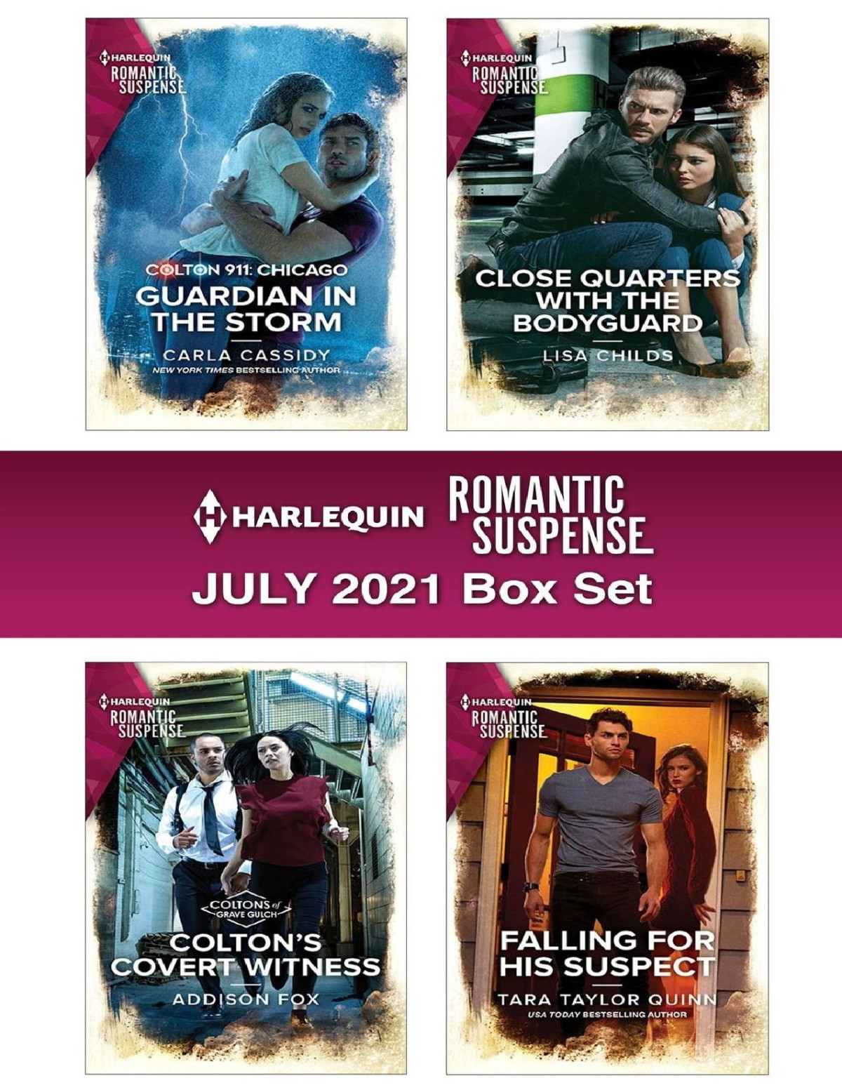 Harlequin Romantic Suspense July 2021 Box Set Carla Cassidy Addison Fox Lisa Childs Tara Taylor Quinn