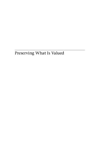 Preserving What Is Valued Museums Conservation And First Nations Miriam Clavir University Of British Columbia Museum Of Anthropology