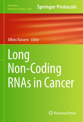 Long Noncoding Rnas In Cancer 1st Edition Alfons Navarro Editor
