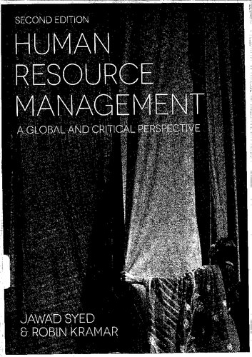 Human Resource Management A Global And Critical Perspective 2nd Edition Jawad Syed Robin Kramer