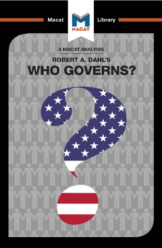 An Analysis Of Robert A Dahls Who Governs Democracy And Power In An American City 1st Edition Astrid Noren Nilsson