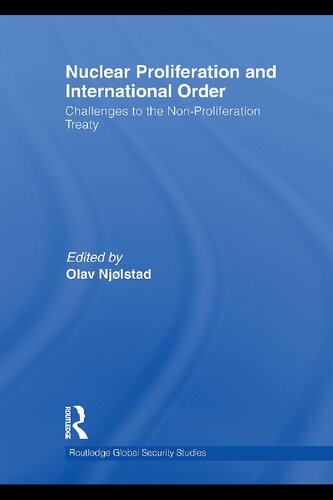 Nuclear Proliferation And International Order Challenges To The Nonproliferation Treaty 1st Edition Olav Njlstad Editor