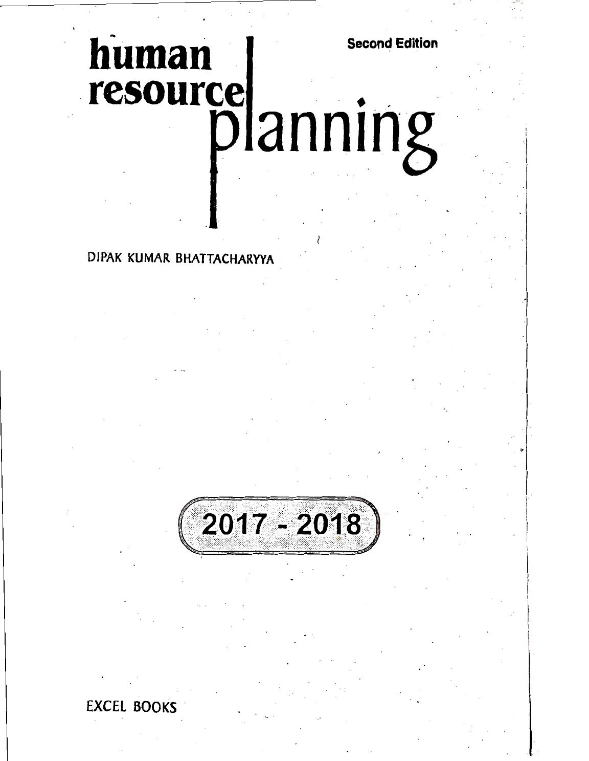 Human Resource Planning 2nd Dipak Kuma Bhattacharyya