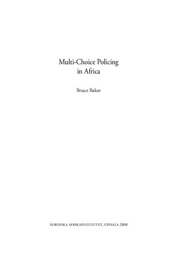 Multichoice Policing In Africa Bruce Baker