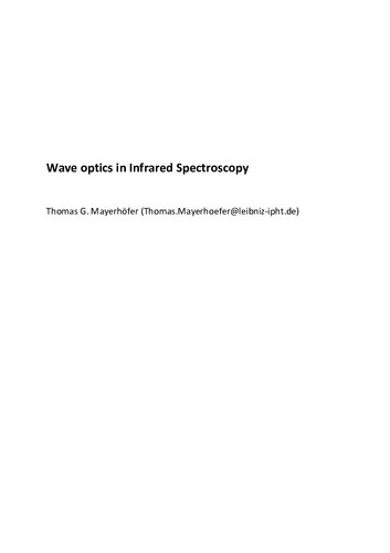 Wave Optics In Infrared Spectroscopy 10417 Thomas G Mayerhfer