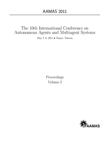 The 10th International Conference On Autonomous Agents And Multiagent Systems Aamas