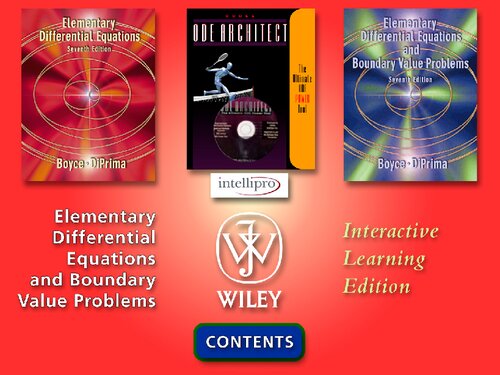 Elementary Differential Equations And Boundary Value Problems 7th Edition William E Boyce