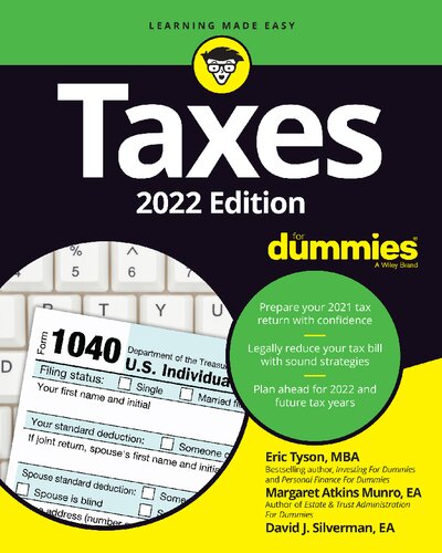 Taxes For Dummies 2022 Edition 1st Eric Tyson Margaret Atkins Munro