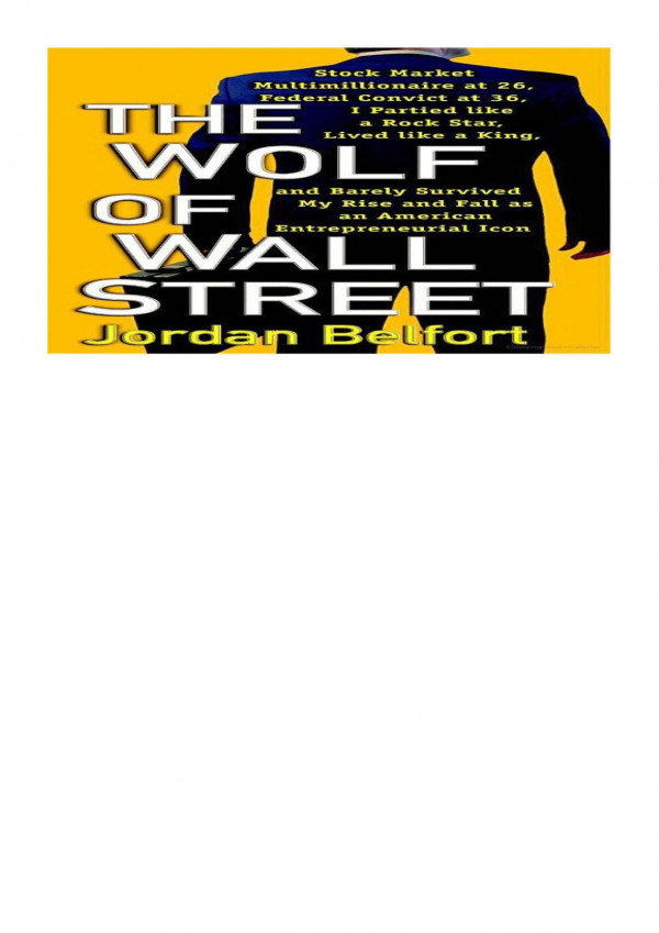 The Wolf Of Wall Street Jordan Belfort