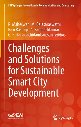 Challenges And Solutions For Sustainable Smart City Development Eaispringer Innovations In Communication And Computing 1st Ed 2021 R Maheswar