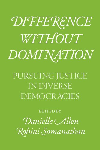 Difference Without Domination Pursuing Justice In Diverse Democracies 1st Edition Danielle Allen Editor