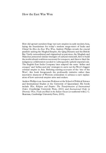 How The East Was Won Barbarian Conquerors Universal Conquest And The Making Of Modern Asia Andrew Phillips