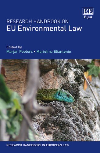 Research Handbook On Eu Environmental Law Marjan Peeters Editor
