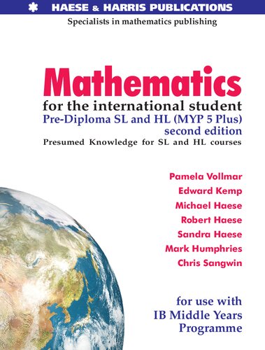 Mathematics For The International Student Prediploma Sl And Hl 2nd Edition Pamela Vollmar