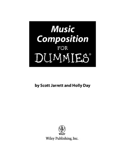 Music Composition For Dummies Scott Jarrett Holly Day