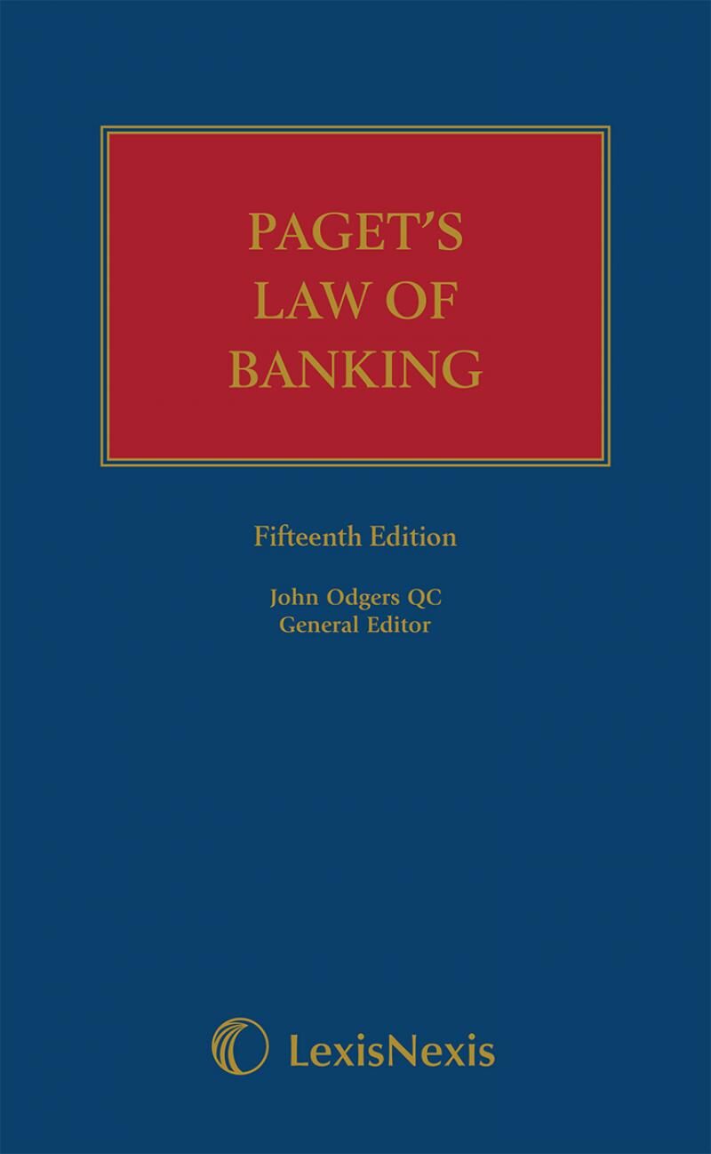Pagets Law Of Banking 15th Edition 15th Edition John Odgers Qc Editor