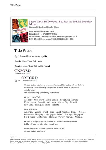 More Than Bollywood Studies In Indian Popular Music Illustrated Gregory D Booth