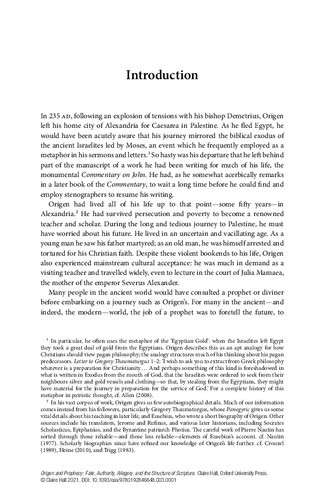 Origen And Prophecy Fate Authority Allegory And The Structure Of Scripture Claire Hall