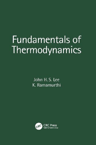 Fundamentals Of Thermodynamics John H S Ramamurthi Lee K