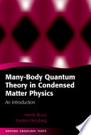 Manybody Quantum Theory In Condensed Matter Physics An Introduction Oxford Graduate Texts Henrik Bruus