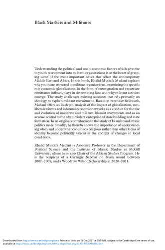 Black Markets And Militants Informal Networks In The Middle East And Africa Khalid Mustafa Medani