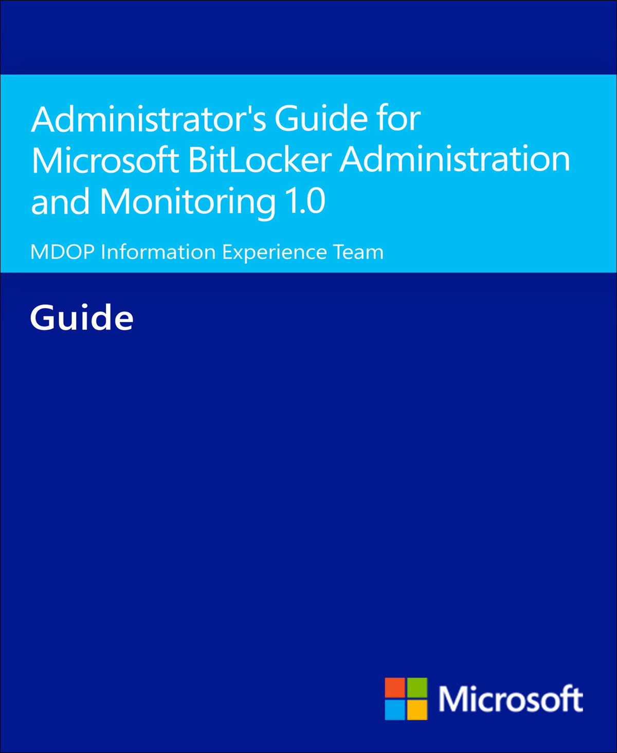 Administrators Guide For Microsoft Bitlocker Administration And Monitoring 10 Unknown