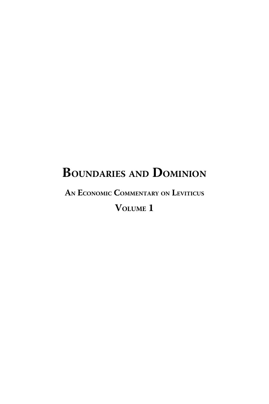 Boundaries And Dominion 2nd Edition Gary North