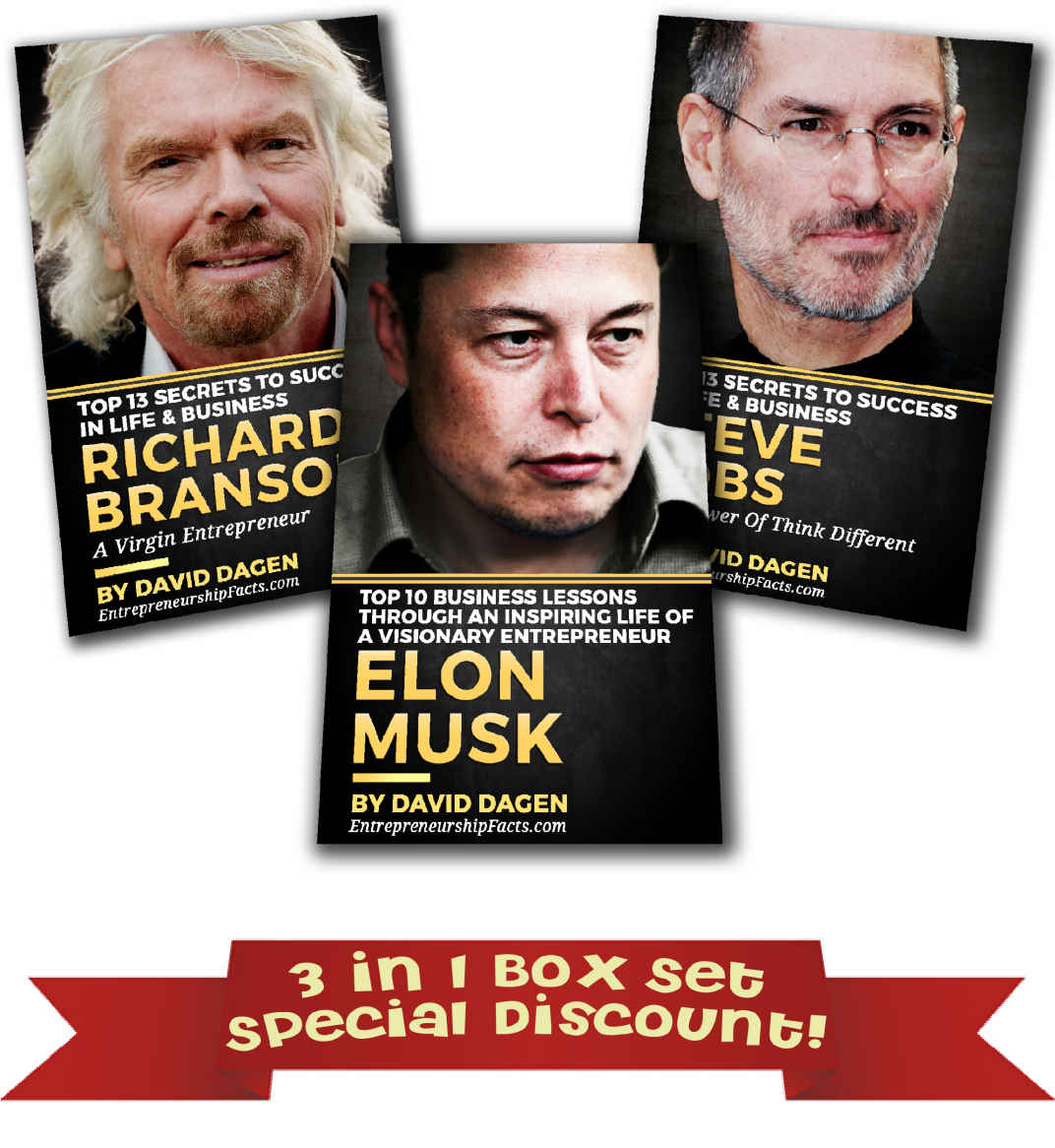 Grow Rich Mindset 3 In 1 Box Set Elon Musk Steve Jobs Richard Branson Secrets To Success In Life Business Of Billionaire Entrepreneurship Facts Dagen