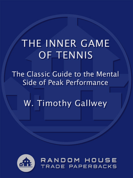 The Inner Game Of Tennis W Timothy Gallwey