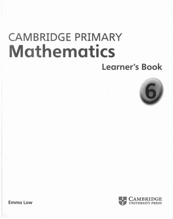 Cambridge Primary Mathematics Stage 6 Learners Book 6 Cambridge Primary Maths 4th Edition Emma Low