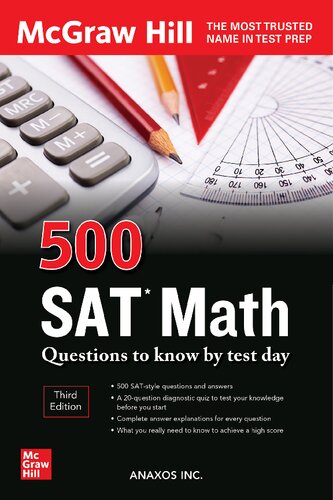 500 Sat Math Questions To Know By Test Day Third Edition 3rd Edition Inc