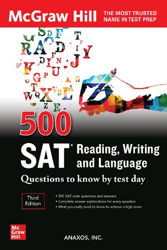 500 Sat Reading Writing And Language Questions To Know By Test Day Third Edition 3rd Edition Inc