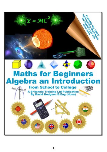 Maths For Beginners Algebra An Introduction David Hodgson