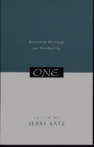 One Essential Writings On Nonduality Jerry Katz
