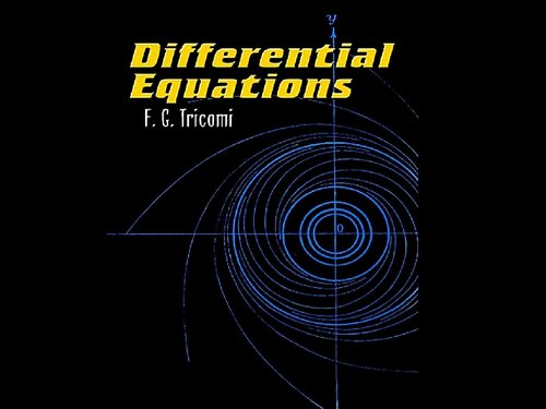 Differential Equations Francesco Giacomo Tricomi Elizabeth A Mcharg