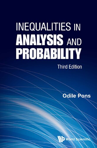Inequalities In Analysis And Probability 3rd Edition Odile Pons