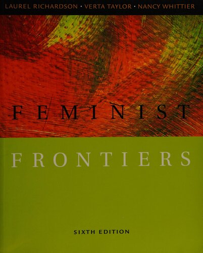 Feminist Frontiers 6th Edition Laurel Richardson Verta A Taylor Nancy Whittier