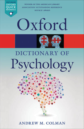 A Dictionary Of Psychology 4th Edition Andrew M Colman