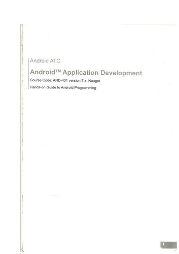 Android Application Development Course Code And401 Version 7 4th Edition Coll