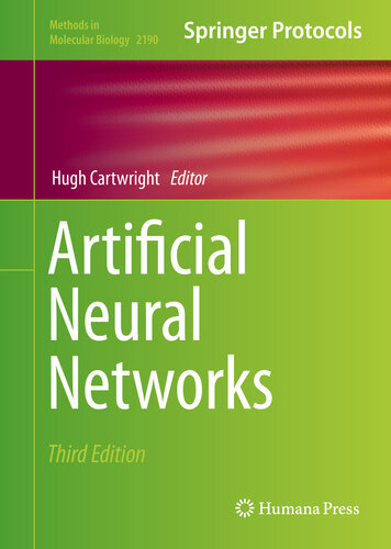 Artificial Neural Networks Methods In Molecular Biology 2190 3rd Ed 2021 Hugh Cartwright Editor