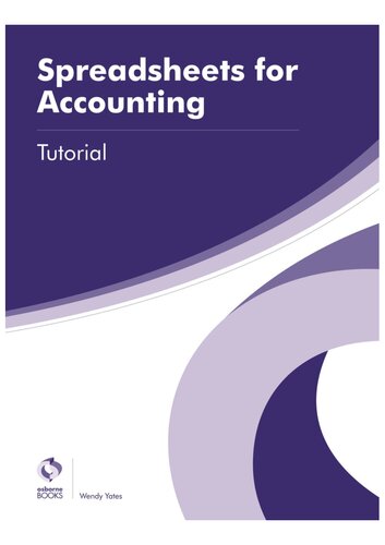 Spreadsheet Software Tutorial Aat Accounting Level 3 Diploma In Accounting Wendy Yates