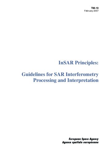 Insar Principles Guidelines For Sar Interferometry Processing And Interpretation