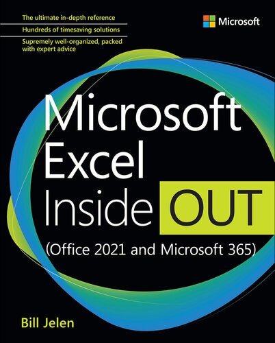Microsoft Excel Inside Out Office 2021 And Microsoft 365 1st Edition Bill Jelen
