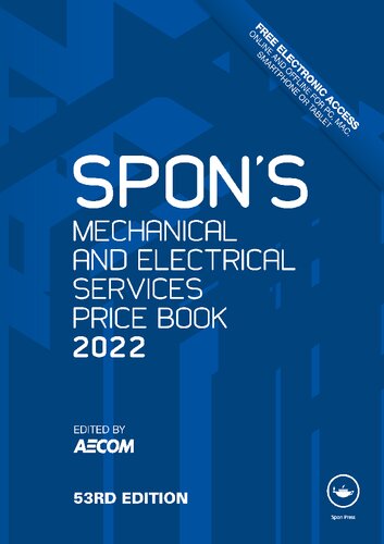 Spons Mechanical And Electrical Services Price Book 2022 Spons Price Books 53rd Edition 53th Edition Aecom