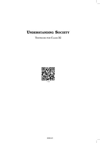 Understanding Society Sociology Class 11 Aa Vv