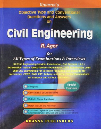 Civil Engineering Objective Type And Conventional Questions And Answers 28th Edition R Agor